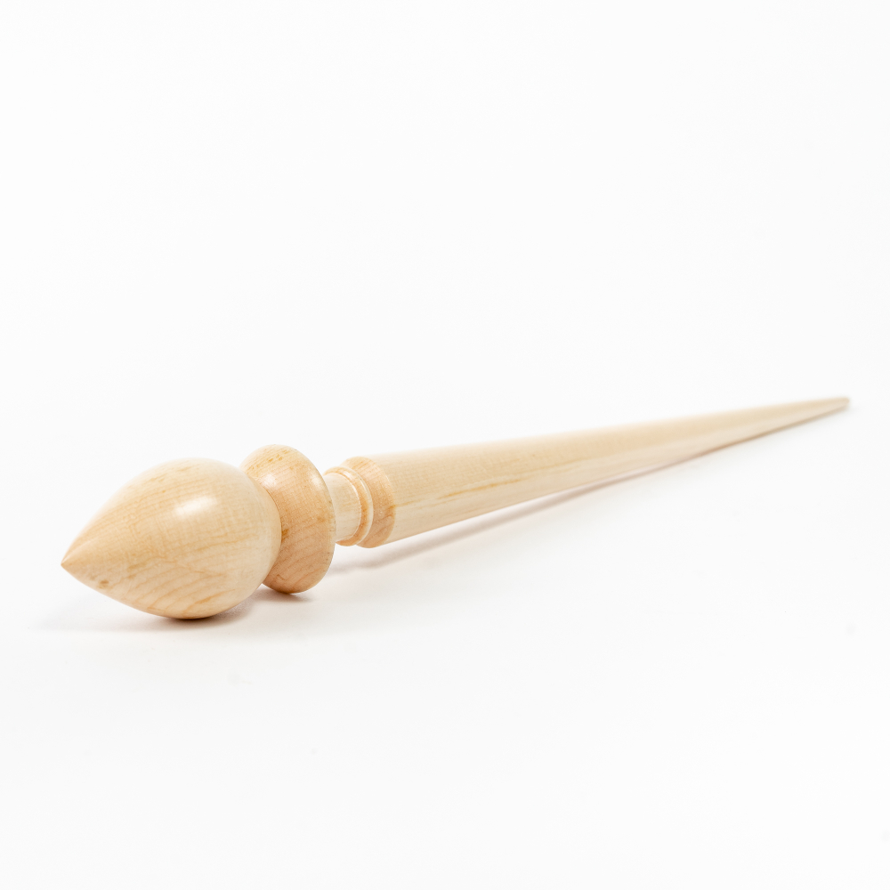 Опорное веретено для прядения из дерева сибирский кедр 300 мм. Art of Siberia. B74