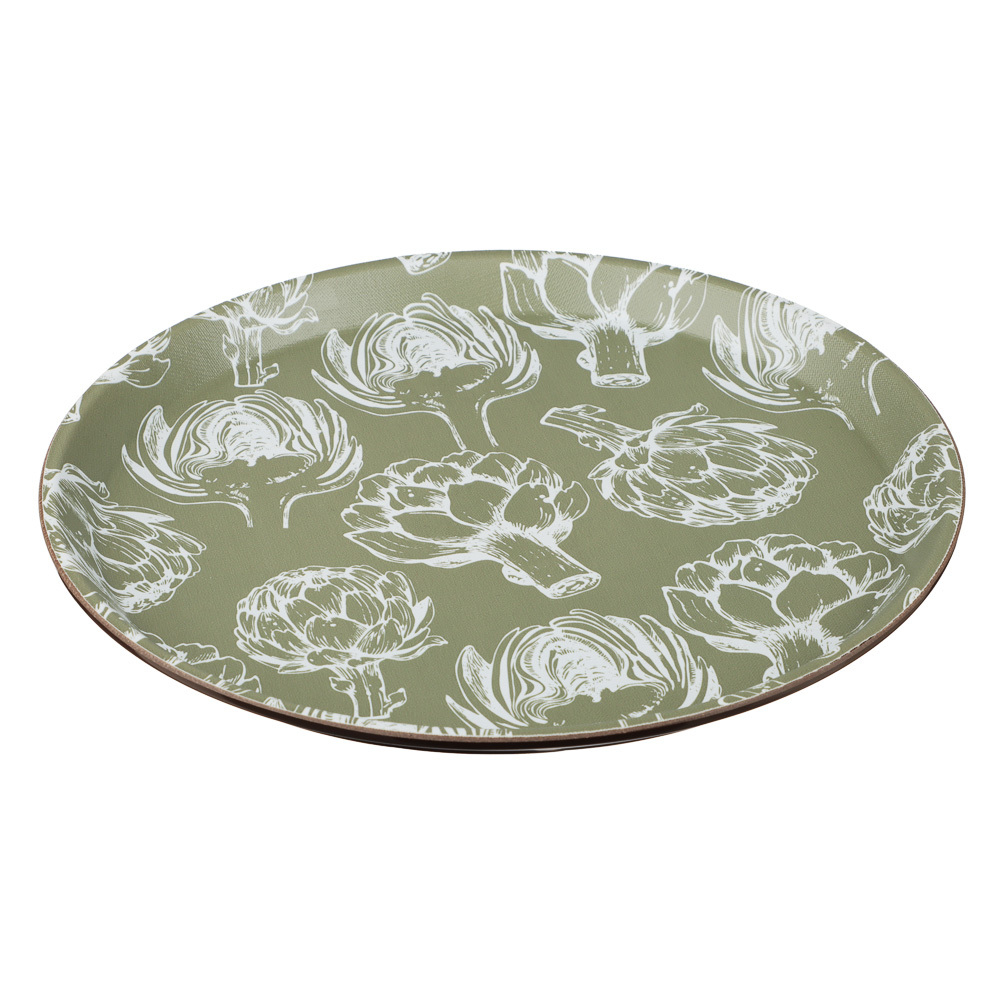 Поднос круглый с антискользящим покрытием, d27,5см, "Катания", 2 дизайна