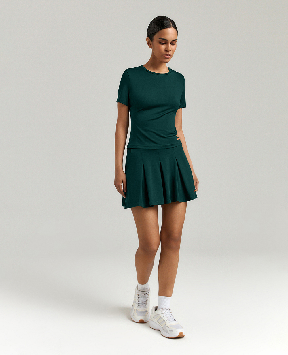 Юбка в складку High-Vibe, Deep Green