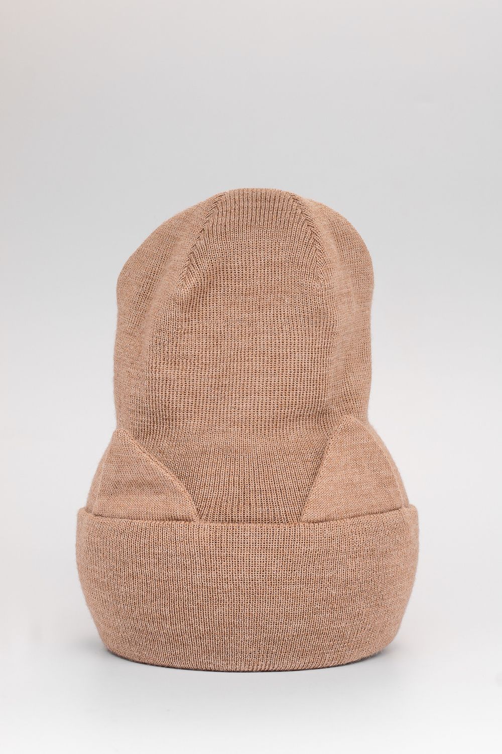 Шапка  весенняя/осенняя вязаная КИС(Св.бежевый меланж)