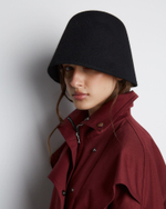 Панама из шерсти черный