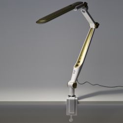 Настольный светильник ЭРА NLED-496-12W-G светодиодный на струбцине золото