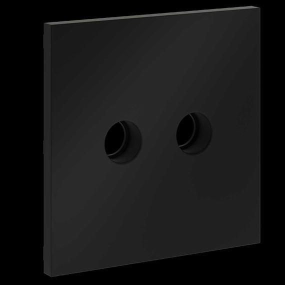 Накладка для розетки телевизионной оконечной TV+SAT S70 (черный матовый) Voltum VLS001608