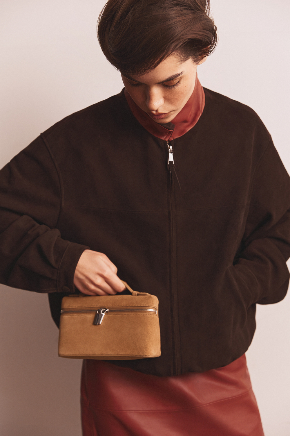 Bomber JANE dark brown color