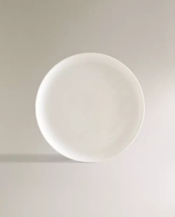 ZARA HOME ДЕСЕРТНАЯ ТАРЕЛКА ИЗ КОСТЯНОГО ФАРФОРА, БЕЛЫЙ