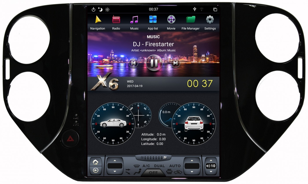 Магнитола для Volkswagen Tiguan 1 2007-2016, Golf Plus - Carmedia ZF-1081-DSP "Тесла-стиль" монитор 10.4" на Android 9, 4/64ГБ