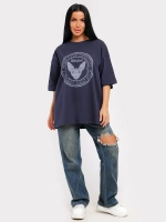 Футболка оверсайз больших размеров принт