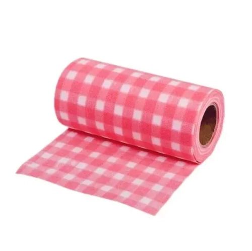 Салфетка 30*40 в рулоне "Клетка" розовая, 100 шт.