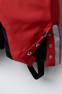 ZARA ДЛИННЫЙ КОМБИНЕЗОН COLOR BLOCK WATER RESISTANT И WINDPROOF, КРАСНЫЙ