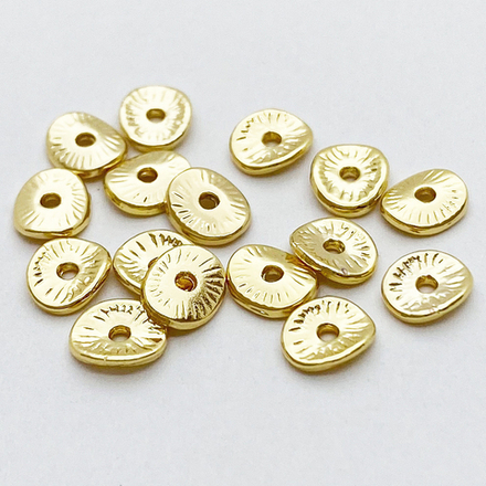 Бусина, цвет золото, размер 5*6 мм, цена за 10 шт