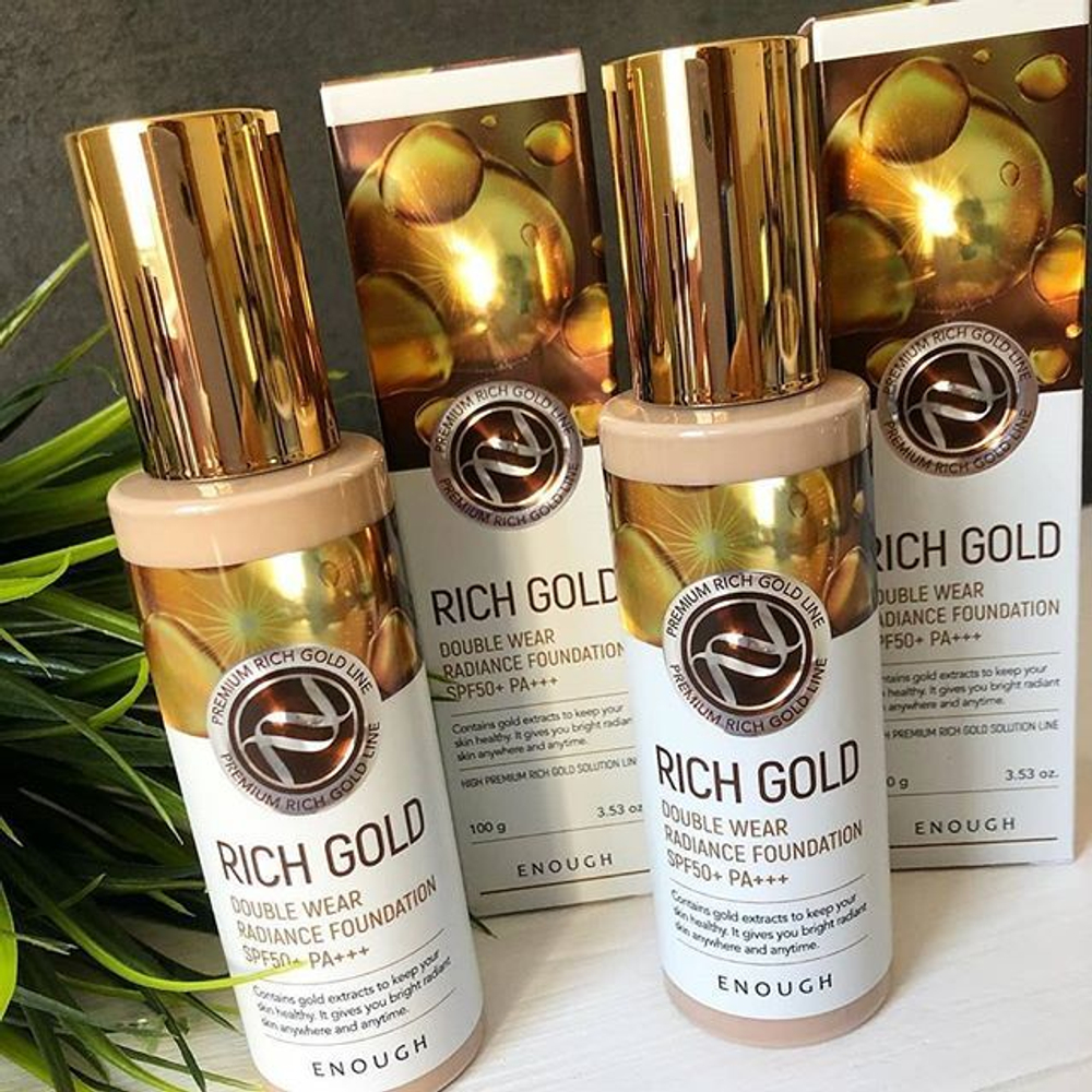 Enough. Тональный крем с золотом Rich Gold Double Wear Radiance Foundation SPF50+/PA+++