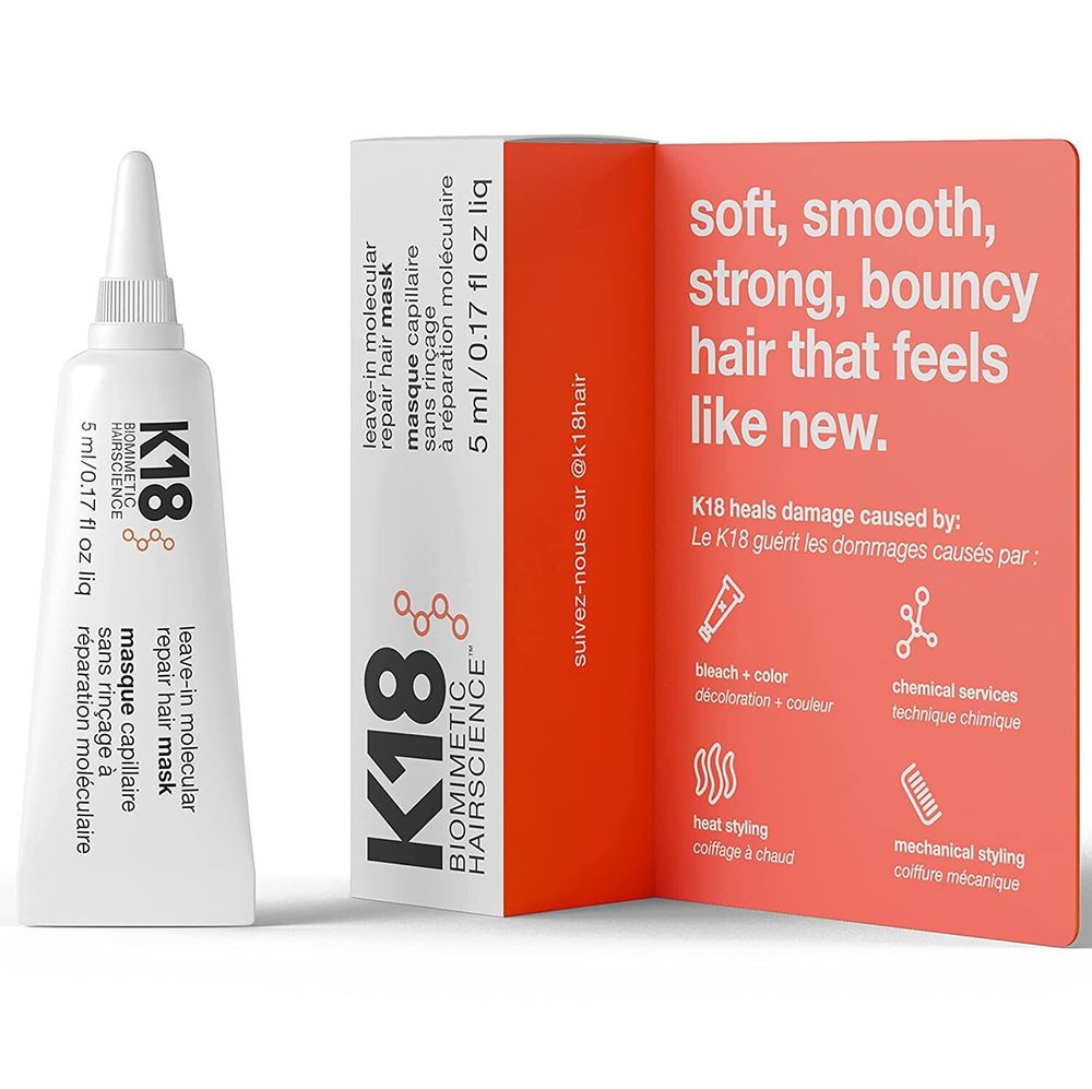K18 LEAVE-IN MOLECULAR REPAIR HAIR MASK/Несмываемая маска для молекулярного восстановления волос К18 (15 мл / Восстановление)