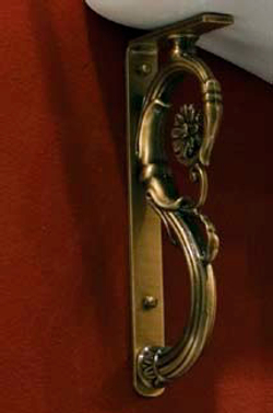 Унитаз напольный Migliore Bella  ML.BLL-25.112.BI c средним бачком, фронтальная ручка смыва, труба золото