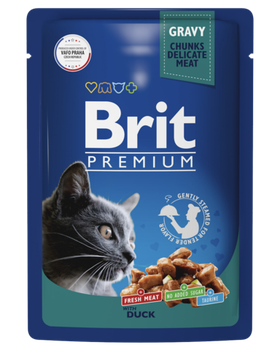 Brit Premium Adult Cat Утка в соусе 85гр.