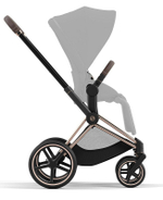 Коляска 3 в 1 Cybex Priam IV Rosegold complete и автокресло Cloud T i-Size Cozy Beige Plus Leaf Green