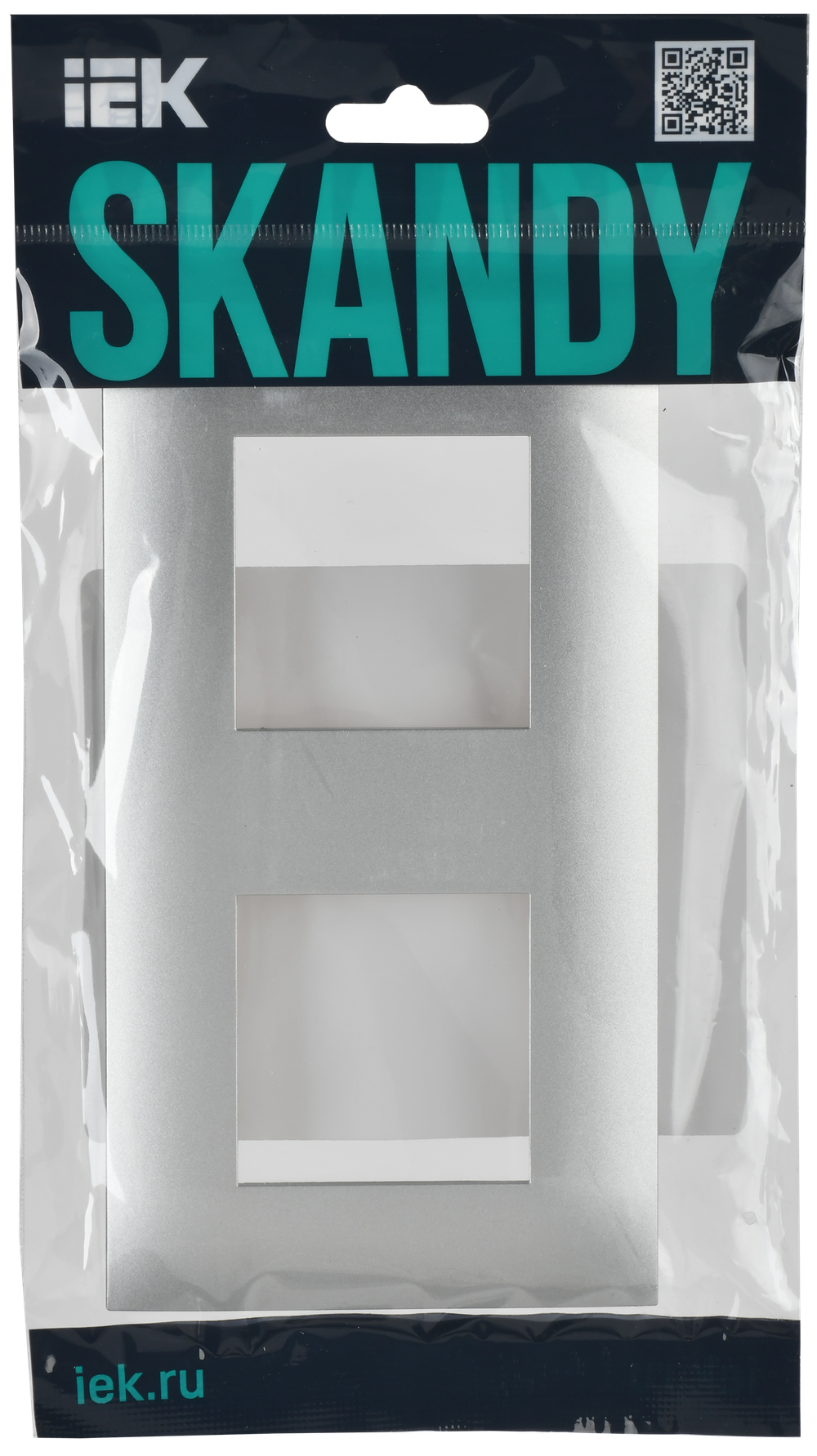 SKANDY Рамка 2-местная SK-F02S серебряный IEK