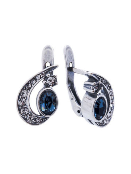 "Орданер" серьги в серебряном покрытии из коллекции "Paris" от Jenavi  с английским замком