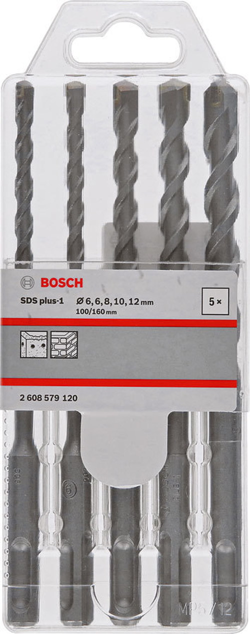 Набор буров BOSCH SDS-plus-1, 5 шт. 2608579120