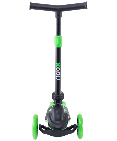 Самокат детский 3-х колесный RIDEX 3D Robin, 120/90 мм, неоновый зеленый