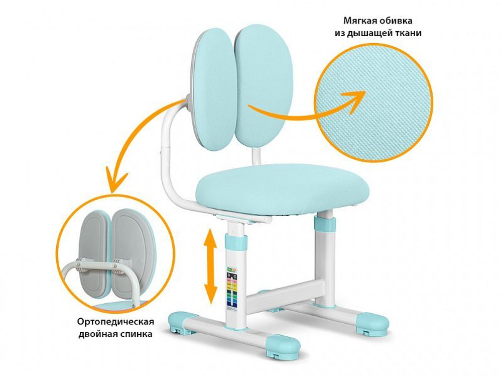 Комплект растущей детской мебели Mealux EVO BD-20 парта + стул + выдвижной ящик + светильник + подставка