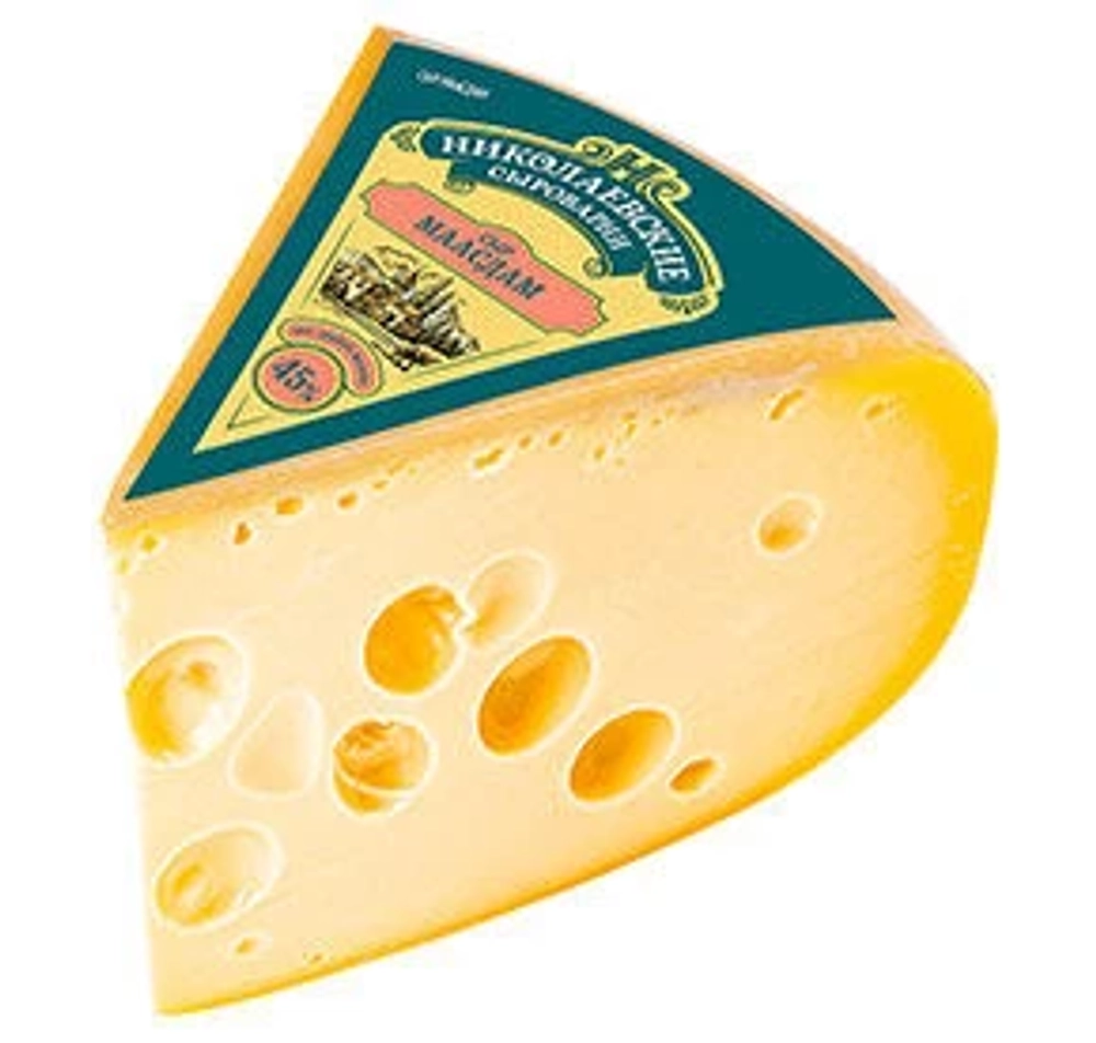 Сыр Маасдам 45% "Николаевские сыроварни"