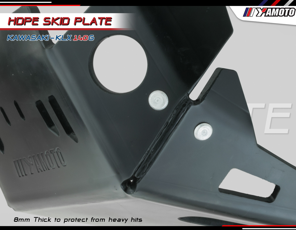 Yamoto Plastic Skid Plate for Kawasaki KLX125-140-150. HDPE