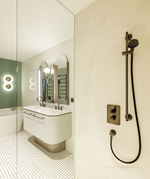 Смеситель для раковины Gessi Venti20, на 3 отверстия зонтичный, без донного клапана, цвет Warm Bronze Br. PVD