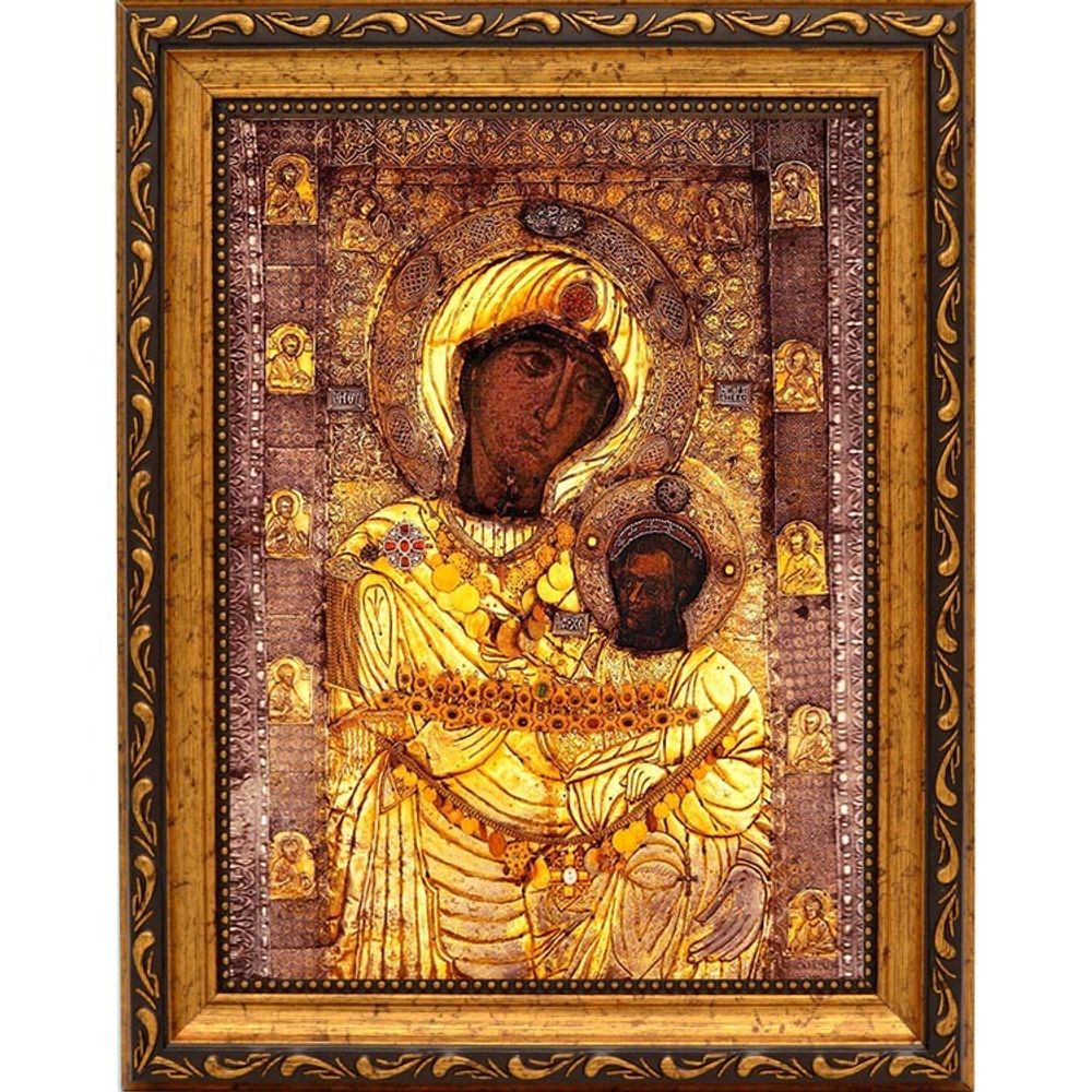 Иверская икона Божьей Матери. Копия афонской иконы на холсте.