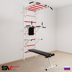 Шведская стенка Sv Sport усиленная 626 (Турник рукоход/Брусья/Стойка/Скамья)