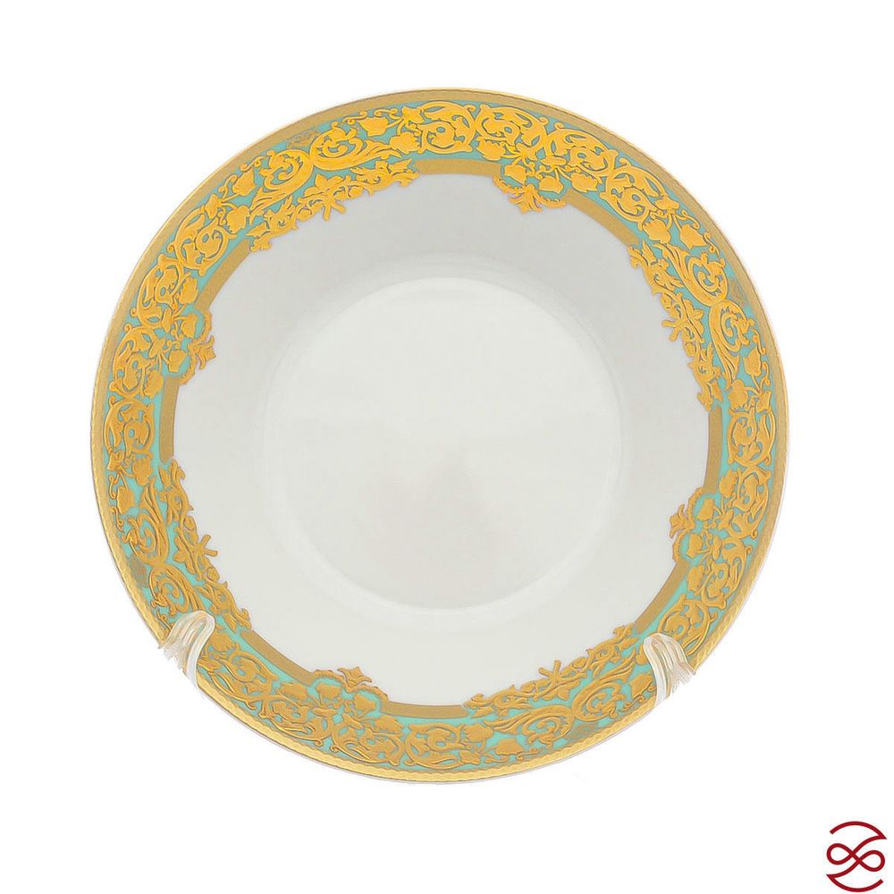 Набор салатниц Falkenporzellan Natalia seladon gold 18см(6 шт)