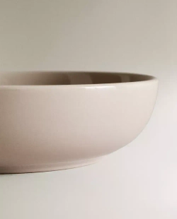 ZARA HOME ГЛУБОКАЯ ТАРЕЛКА ИЗ КЕРАМИКИ, БЕЖЕВЫЙ