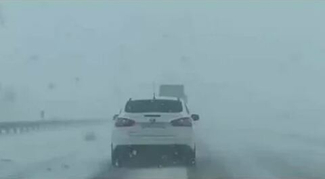 Мощный снежный циклон парализовал движение на трассе М-4 «Дон»: многокилометровая пробка и ДТП