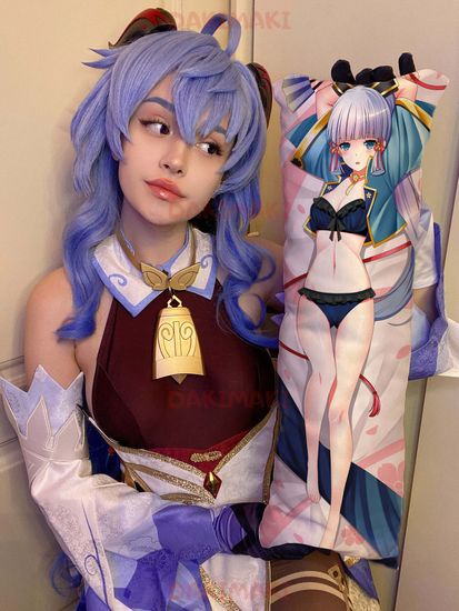 Мини дакимакура Аяка из Геншин Импакт | Genshin Impact арт. M0909, 60х20 см