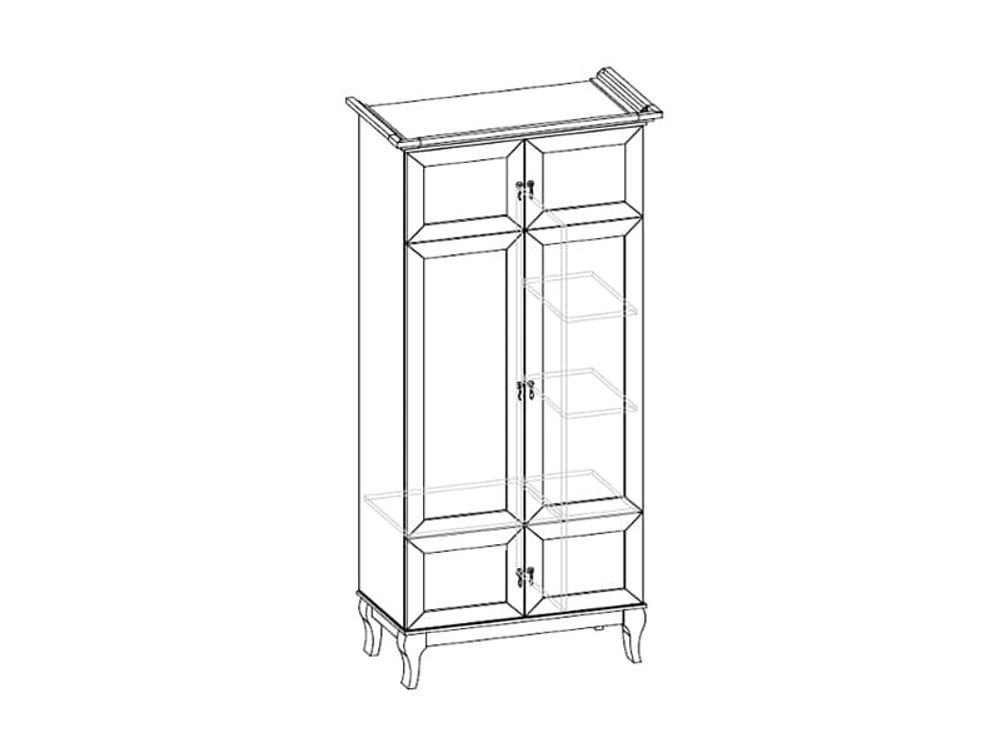 Шкаф распашной Оливия - 2.1, дуб зеленый