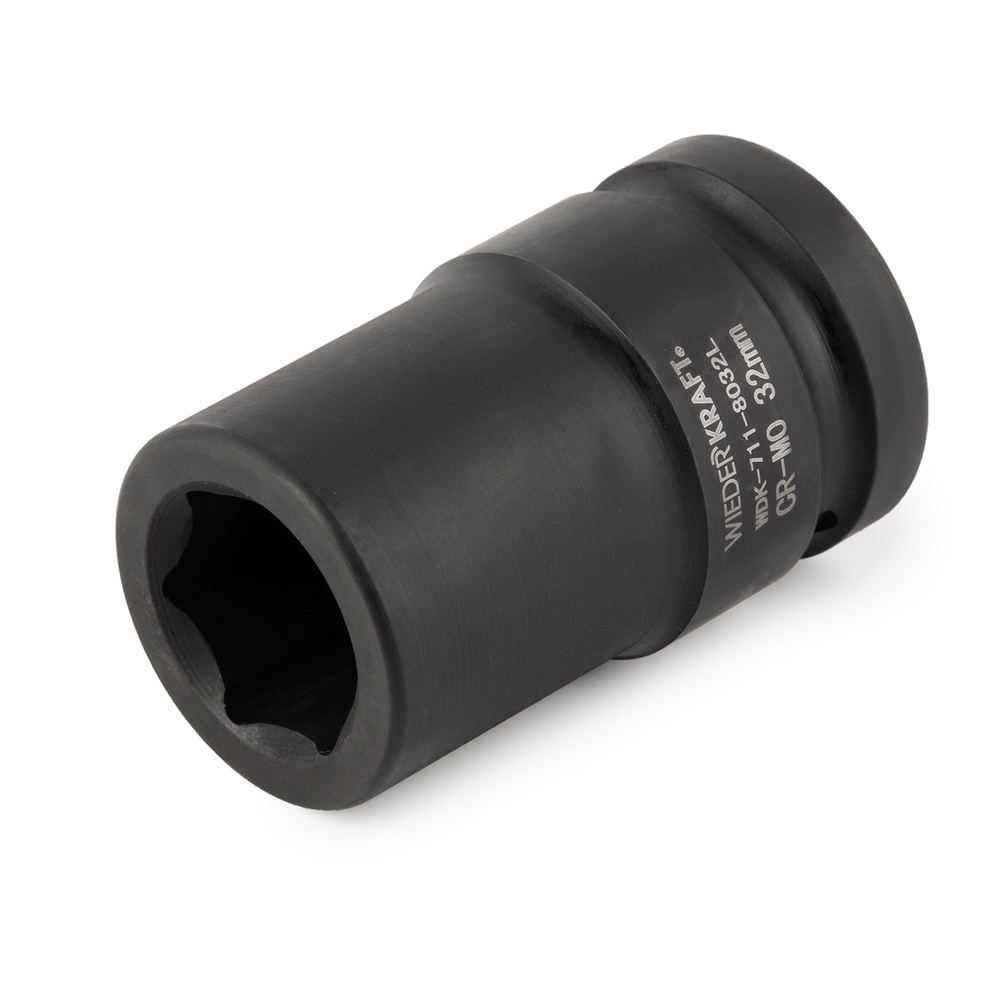 WDK-711-8032L Головка торцева ударная глубокая 1", 6 граней, 32 мм