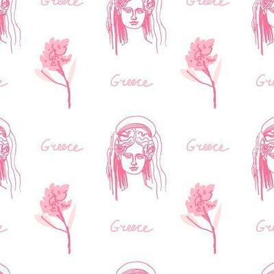 Бесшовный принт древней грецией