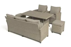 "Мэдисон" обеденная группа из искусственного ротанга, цвет соломенный