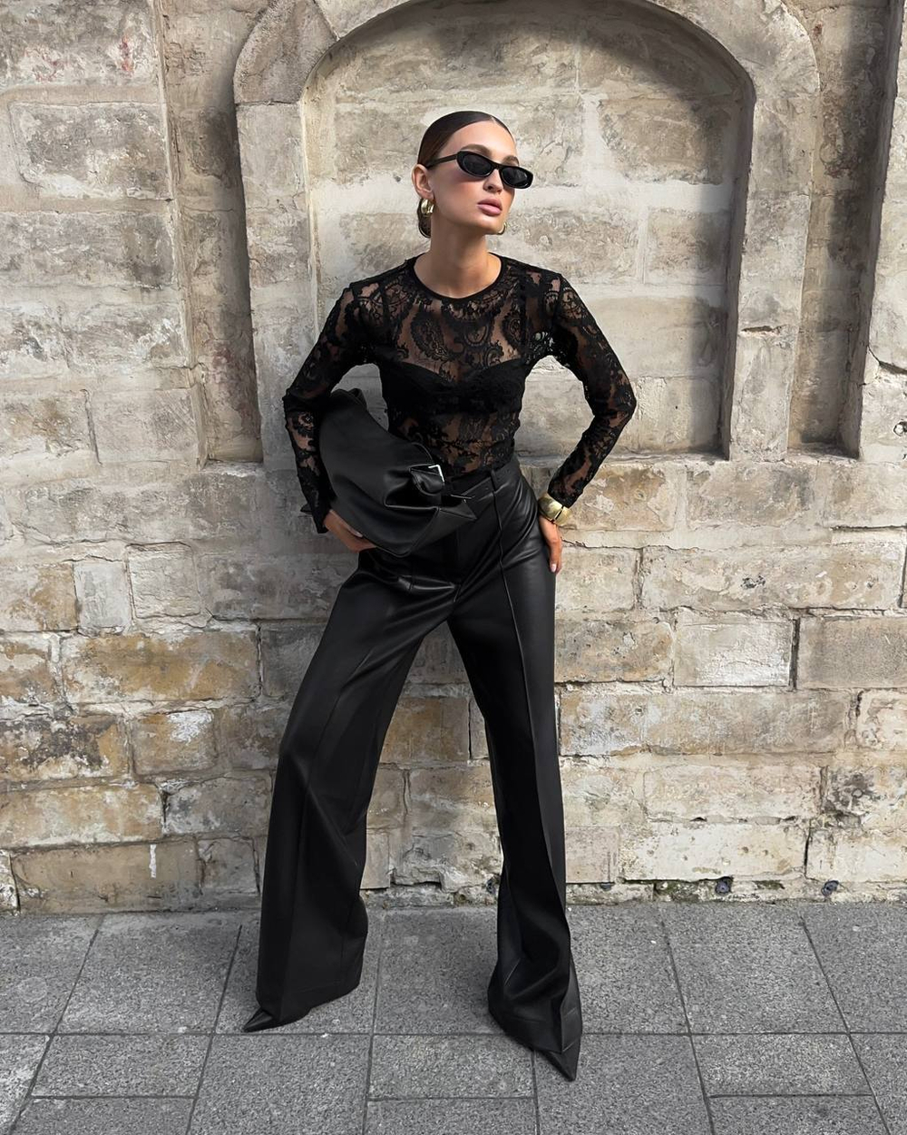 Лонгслив кружевной