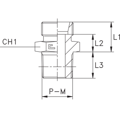 Штуцер FC DS14 NPT 1/2 (корпус)