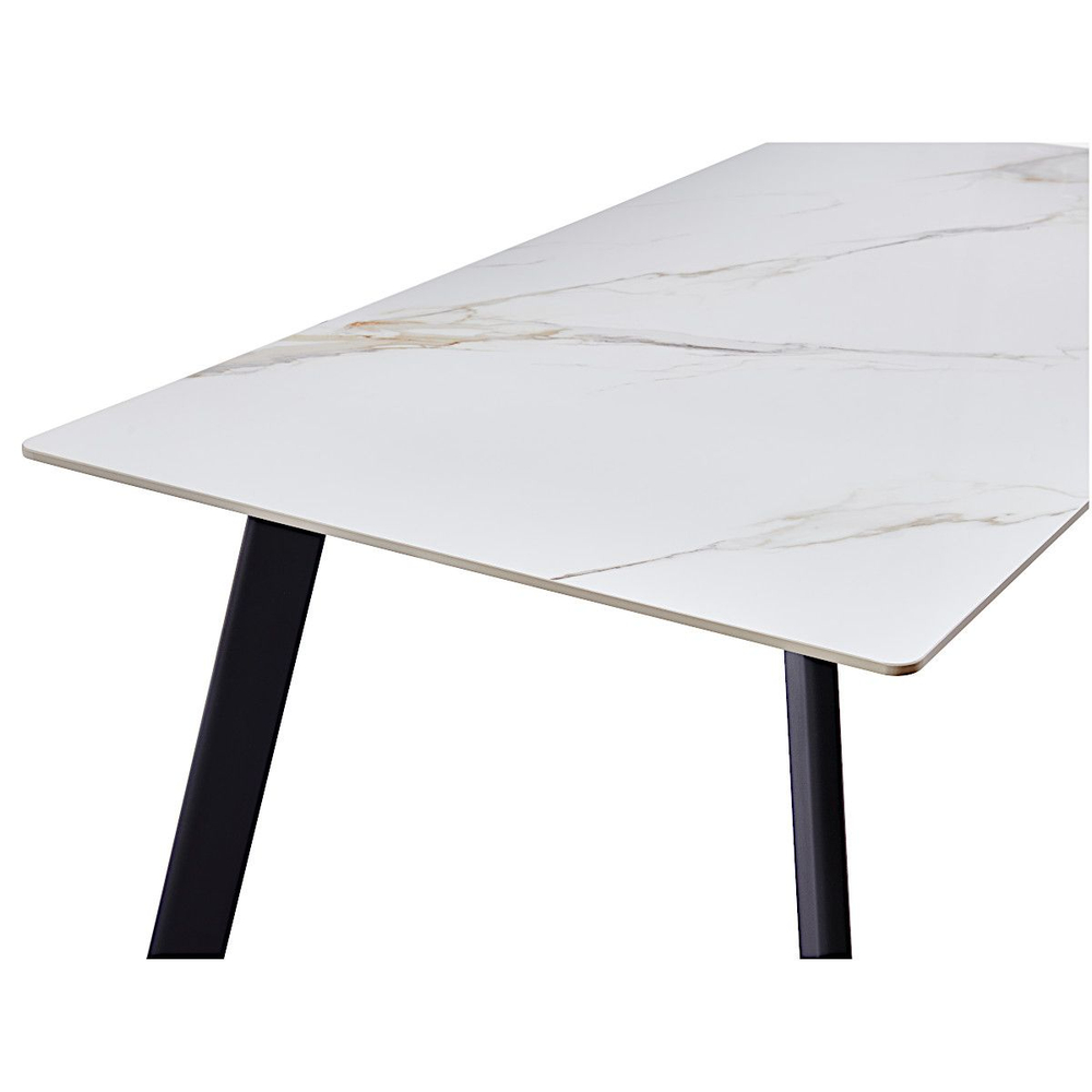 Стол керамический LA ALTA MISTRAL Kass gold 180*90*75, каркас черный