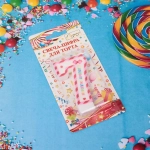 Свеча для торта Цифра Happy «7» 6*4 см, красный