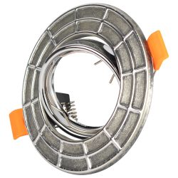 ST7A CH/SS Светильник ЭРА штампованный поворотный MR16,12V/220V, 50W сатин серебро/хром