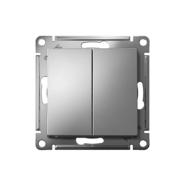 Выключатель 2-кл. СП AtlasDesign 10А IP20 (сх. 5) 10AX механизм сталь SE ATN000951