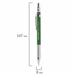 Карандаш механический 0,7 мм, HB, BRAUBERG "METALLIC X-07", металлические детали, 181975