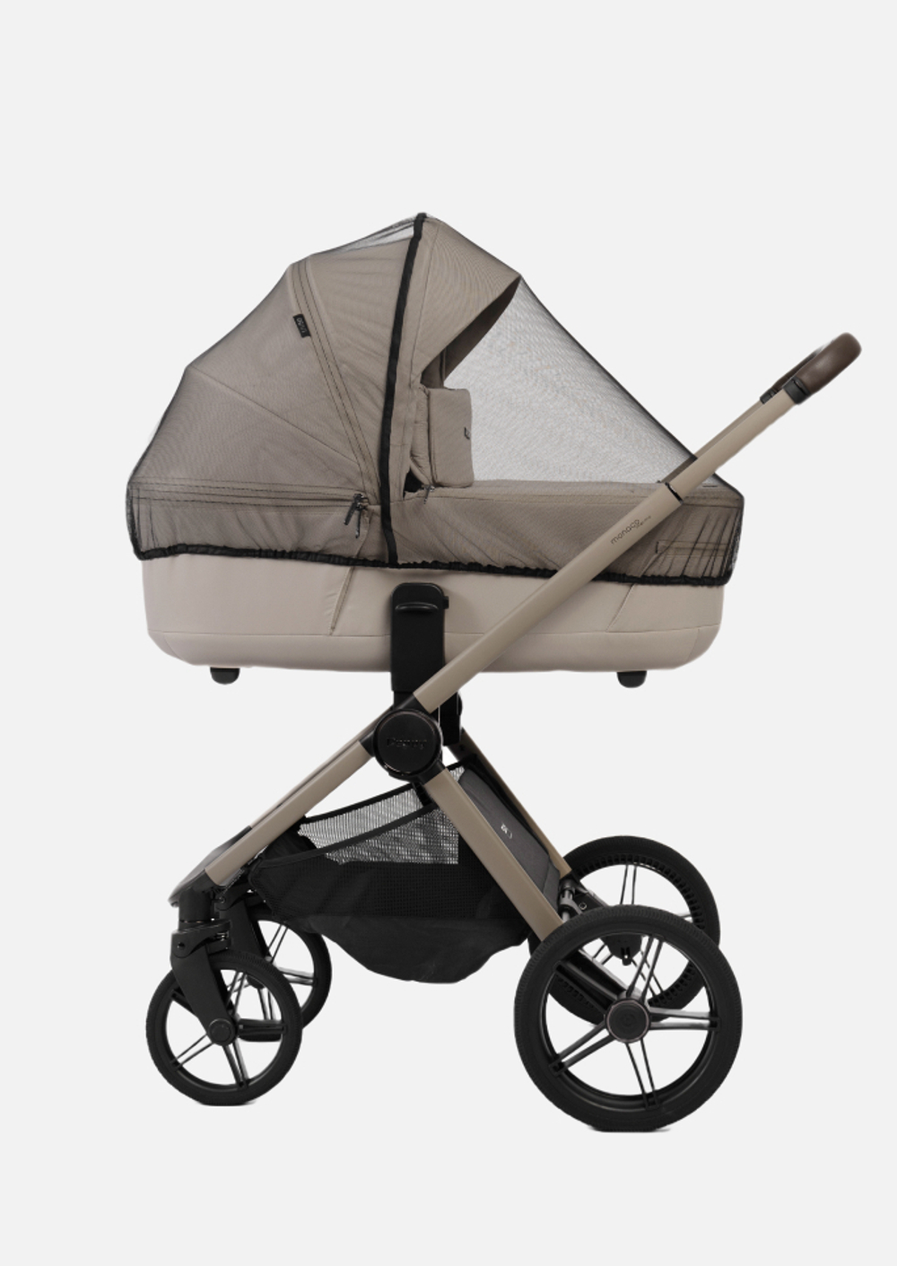 Peppy Коляска детская Monaco thermo 2 в 1 Latte (бежевый), рама серо-коричневая