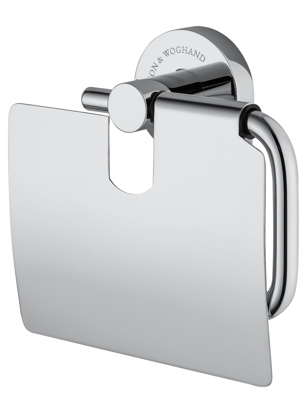 Держатель для туалетной бумаги с крышкой WONZON & WOGHAND EASY, Хром (WW-8126)