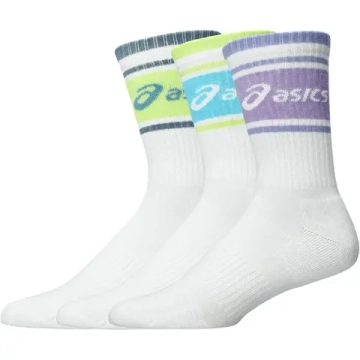 Теннисные носки Asics Logo Crew 3P - illuminate yellow/energy aqua/fresh air