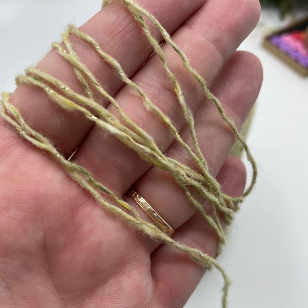 Пряжа меринос с люрексом на бобине