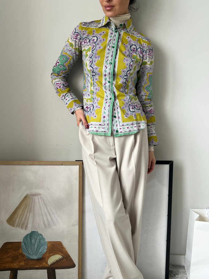 Хлопковая рубашка Etro, XS