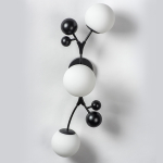 815537 Бра CROCO 3х5W (led) G9 ЧЕРНЫЙ МАТОВЫЙ/БЕЛЫЙ